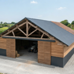 Charpente bâtiment agricole près de Quimper MENUISERIE LMFK